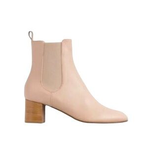 NWT Kahmune Mila Leather Ankle Boot Bootie Light Pink Beige Size 8.5/9